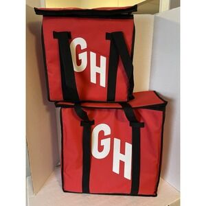 Grubhub Deluxe Style Insulated Delivery Bags Lot (1) Large 19x19 (1) Small 14x14